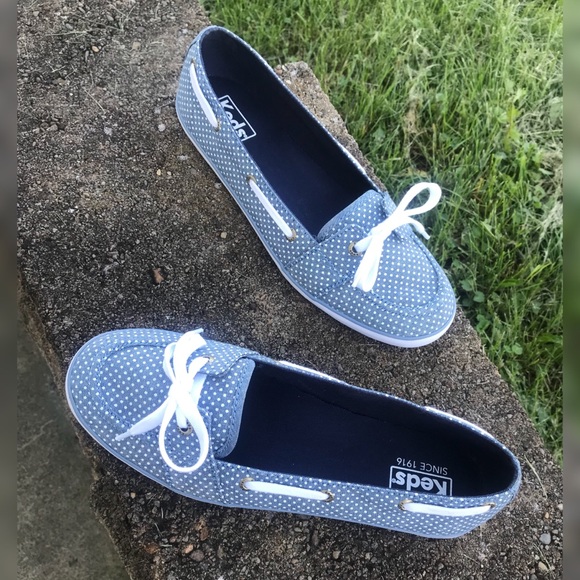 {keds} blue / white polka dot flats • NEW - Picture 3 of 7